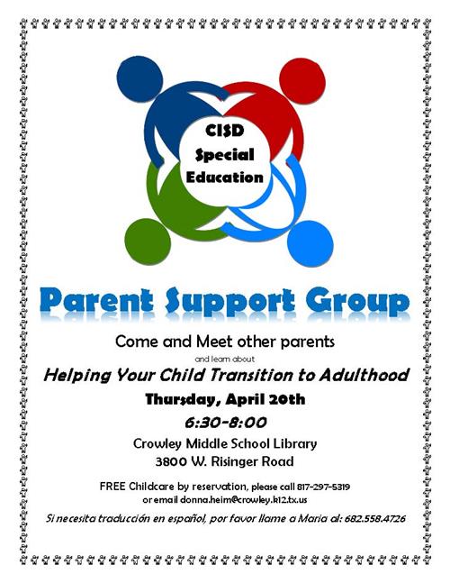 Parent Support Group (English) 
